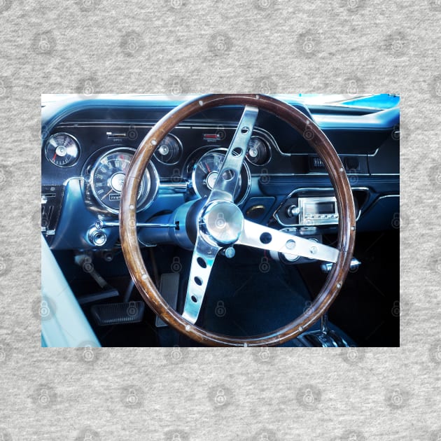 Steering wheel US car classic by Beate Gube